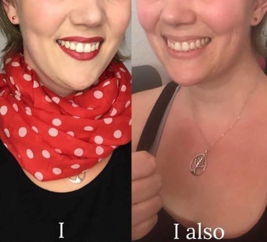 Christine geschminkt und ungeschminkt. Beide Male gilt: I feel pretty!